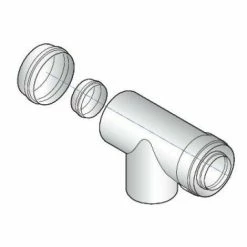 De Dietrich De-Dietr.Revisions-T-Stueck Konz.PPS/Alu DN 80/125 84887525